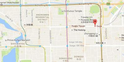 Žemėlapis dvasios gatvės Pekinas