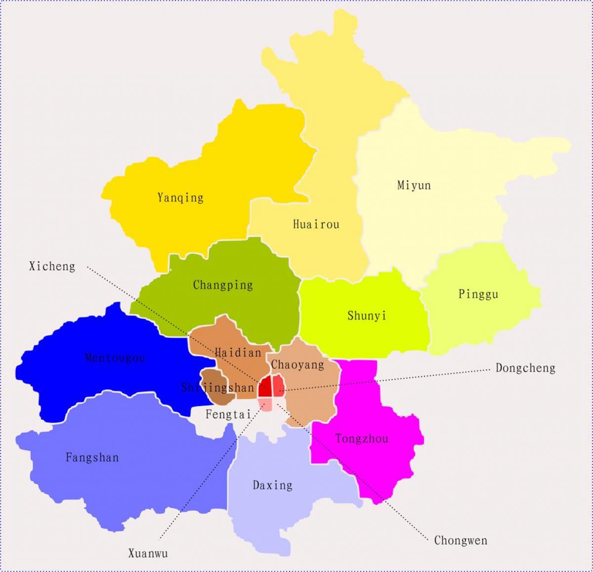 Pekino Kinijos žemėlapis