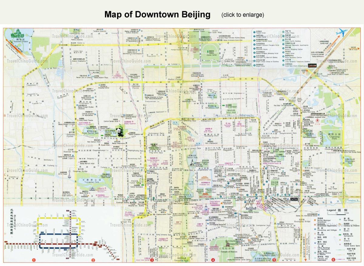 Pekino lankytinos vietos žemėlapyje