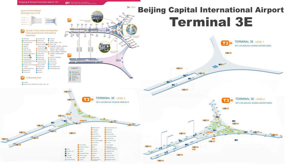 Pekino terminalo 3 žemėlapis
