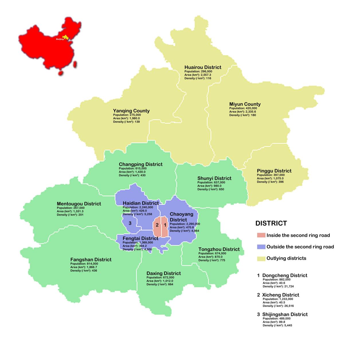 Pekino kaimynystėje žemėlapyje