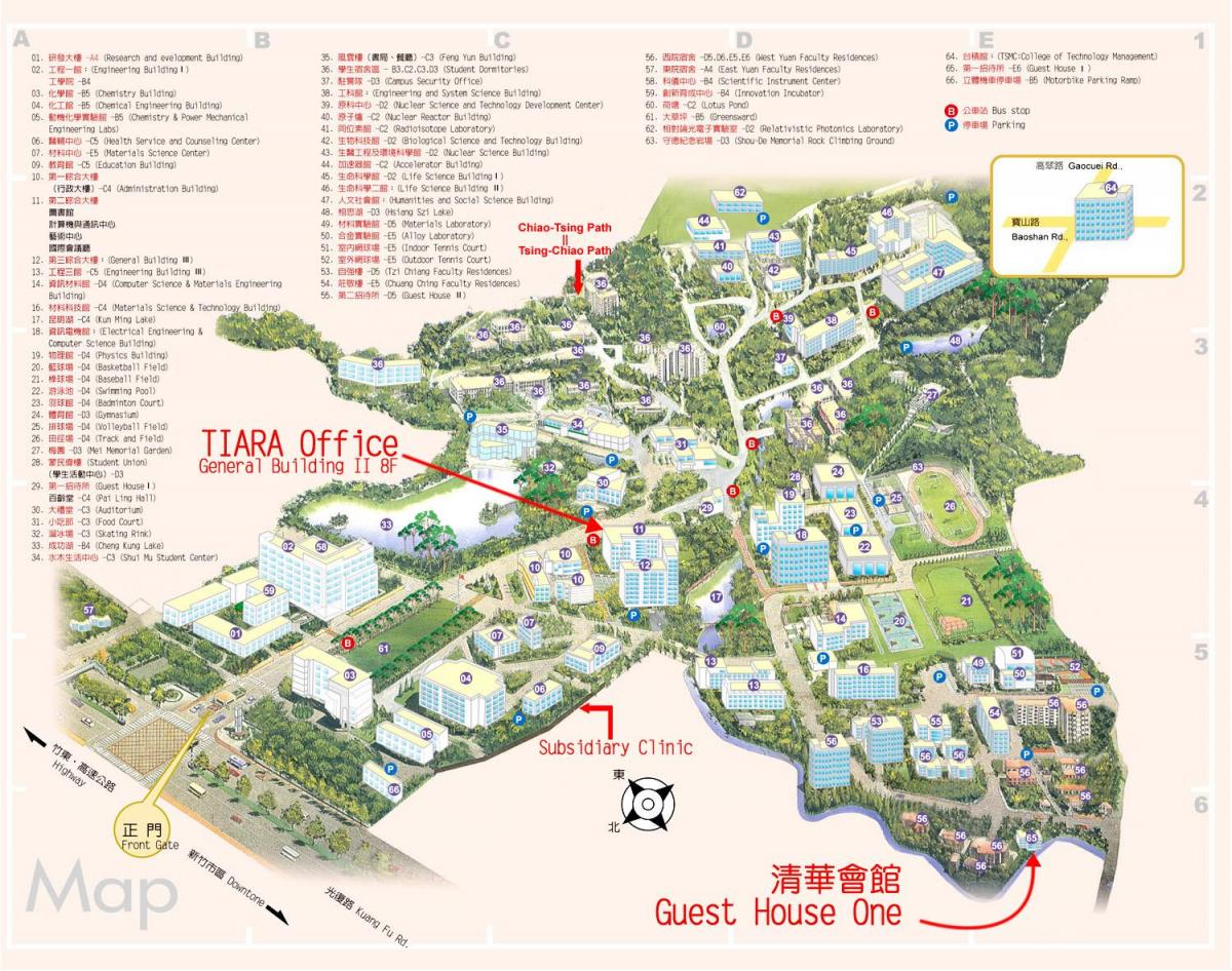 turi universiteto campus žemėlapis