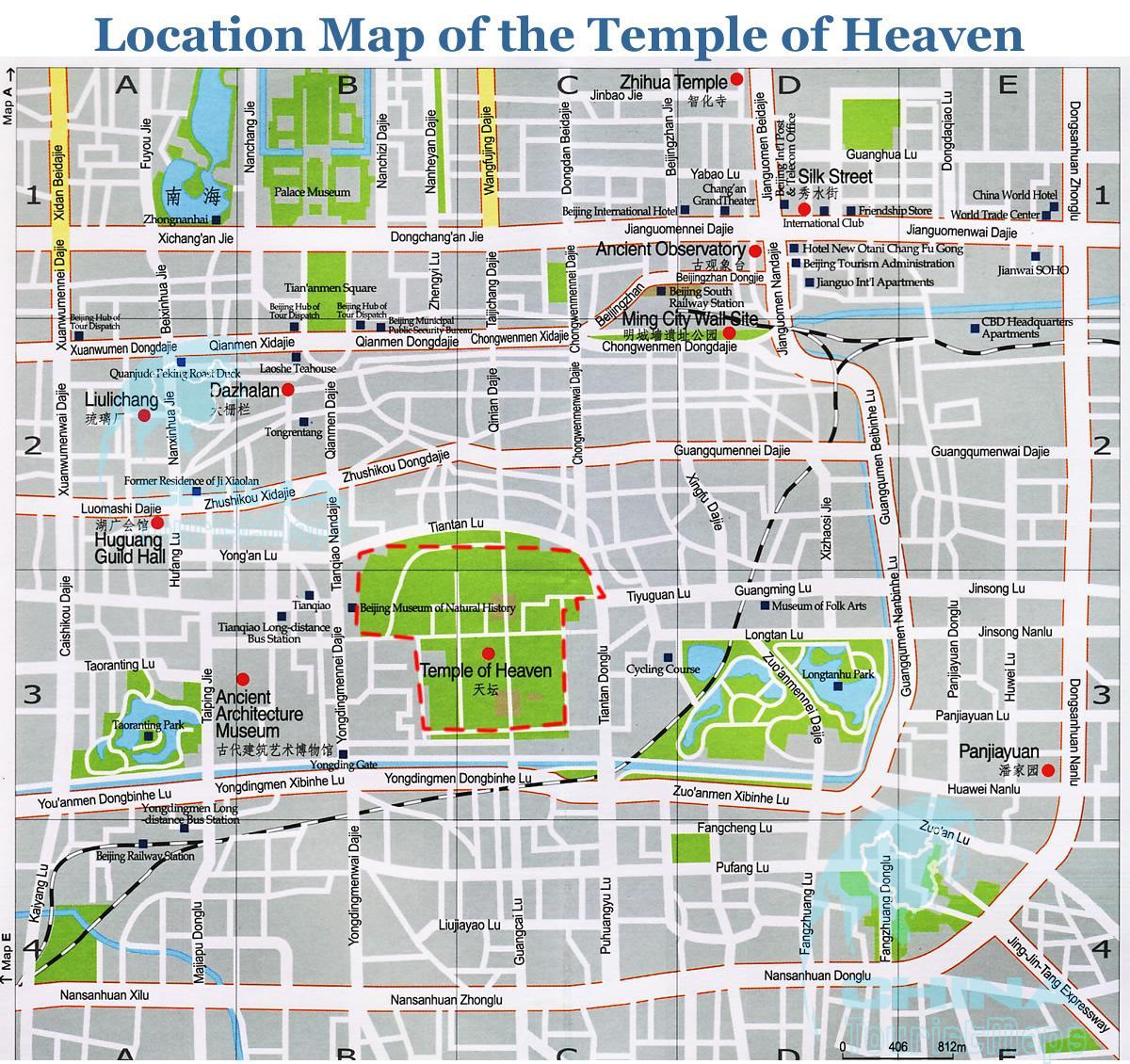 žemėlapis temple of heaven 