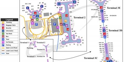 Pekino tarptautinis oro uostas, terminalo 3 žemėlapis