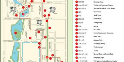 Žemėlapis Pekino hutong