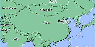 Žemėlapis Kinija rodo Pekinas
