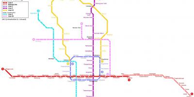 Žemėlapis Pekino metro miesto