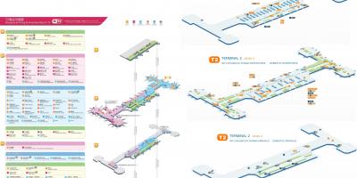 Pekino oro uostas, terminalo 2 žemėlapis