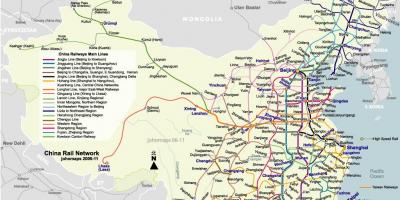 Pekino geležinkelio žemėlapį