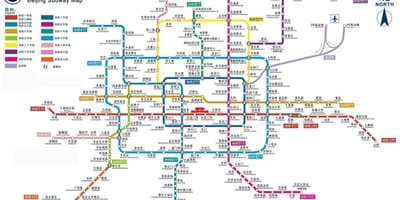 Pekino metro stotis map